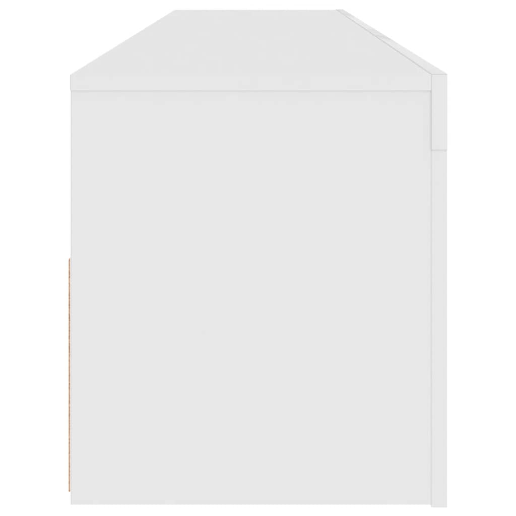 tv-skab med LED-lys 120x35x40 cm hvid