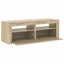 tv-bord med LED-lys 120x35x40 cm sonoma-eg
