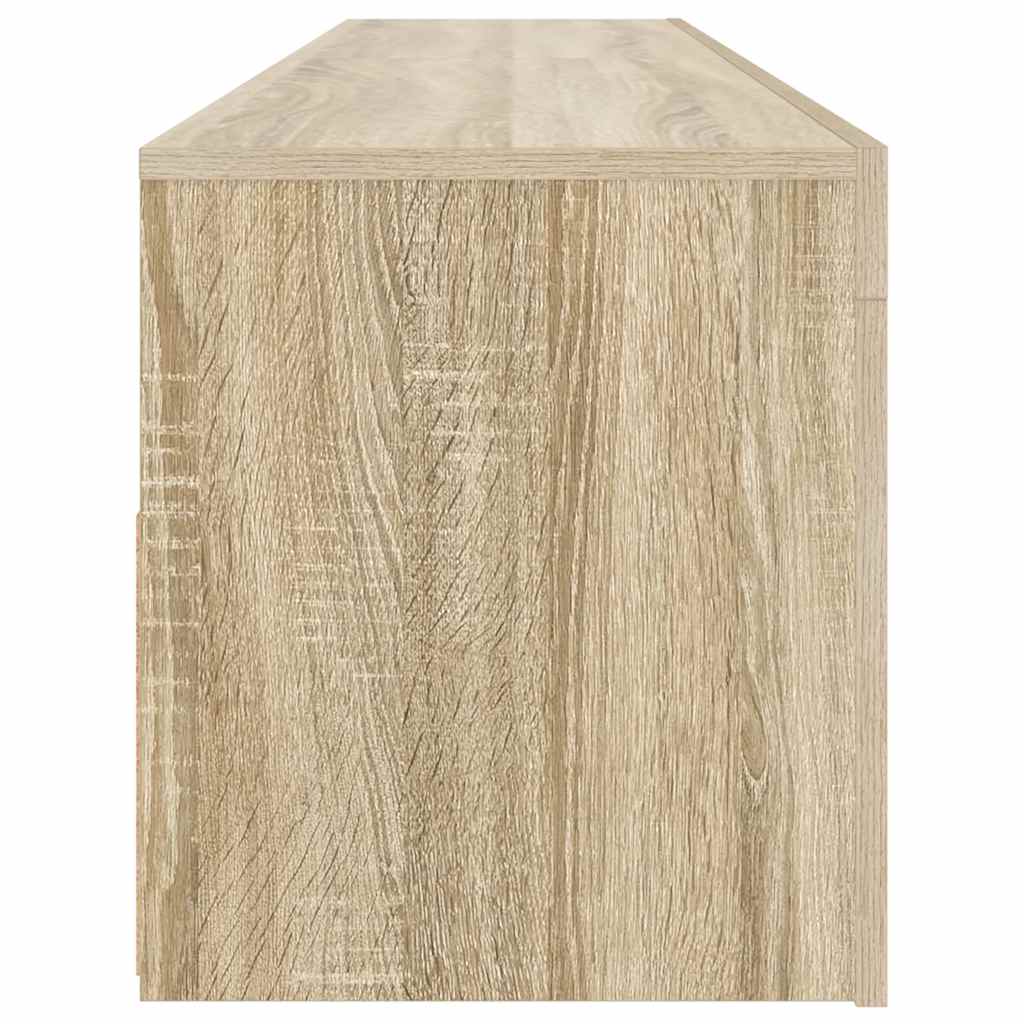 tv-bord med LED-lys 120x35x40 cm sonoma-eg