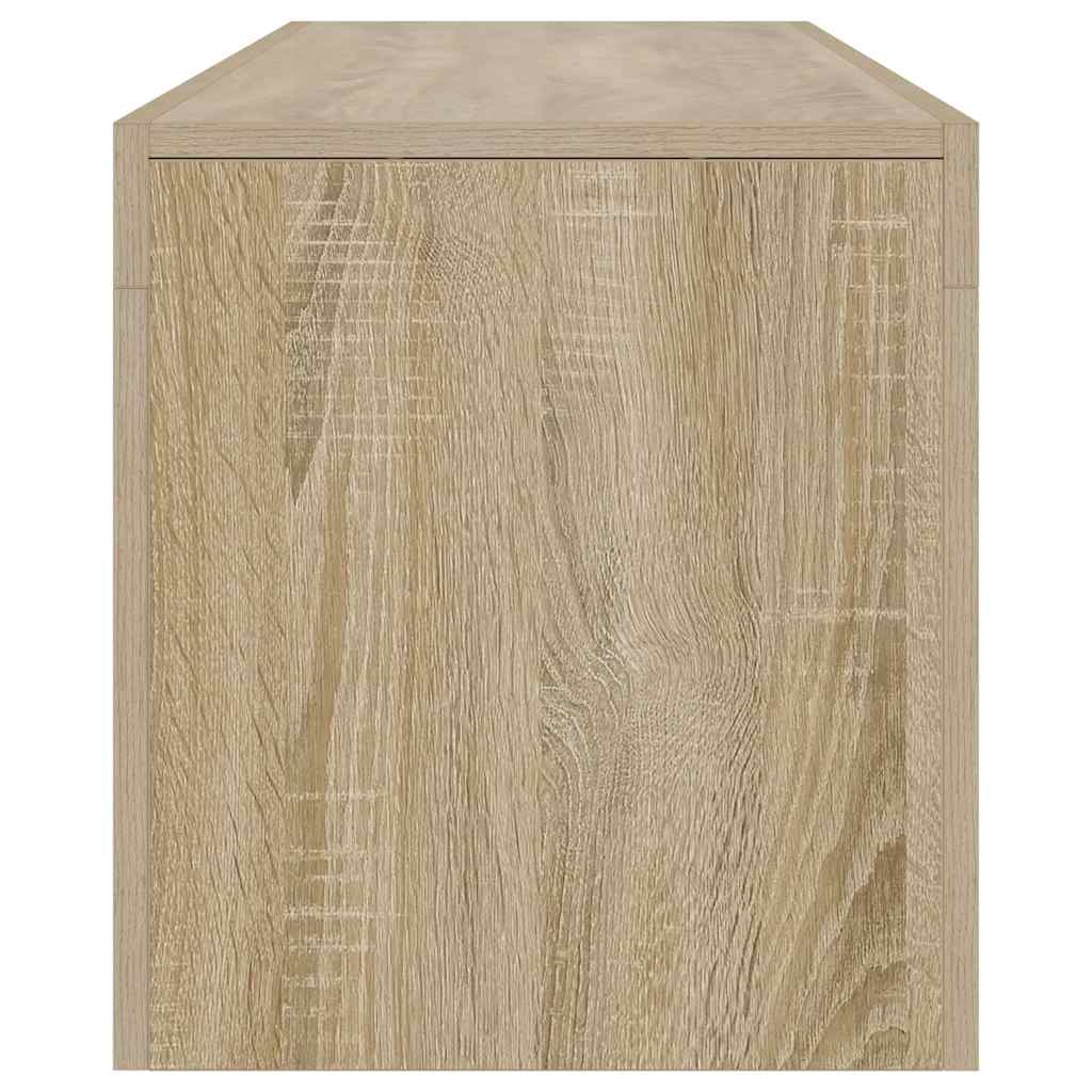 tv-bord med LED-lys 140x36,5x40 cm sonoma-eg