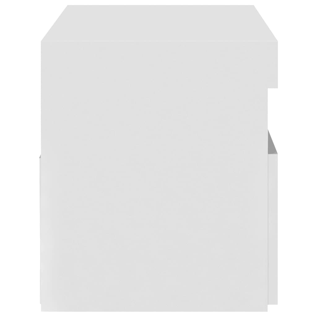 tv-bord med LED-lys 75x35x40 cm hvid