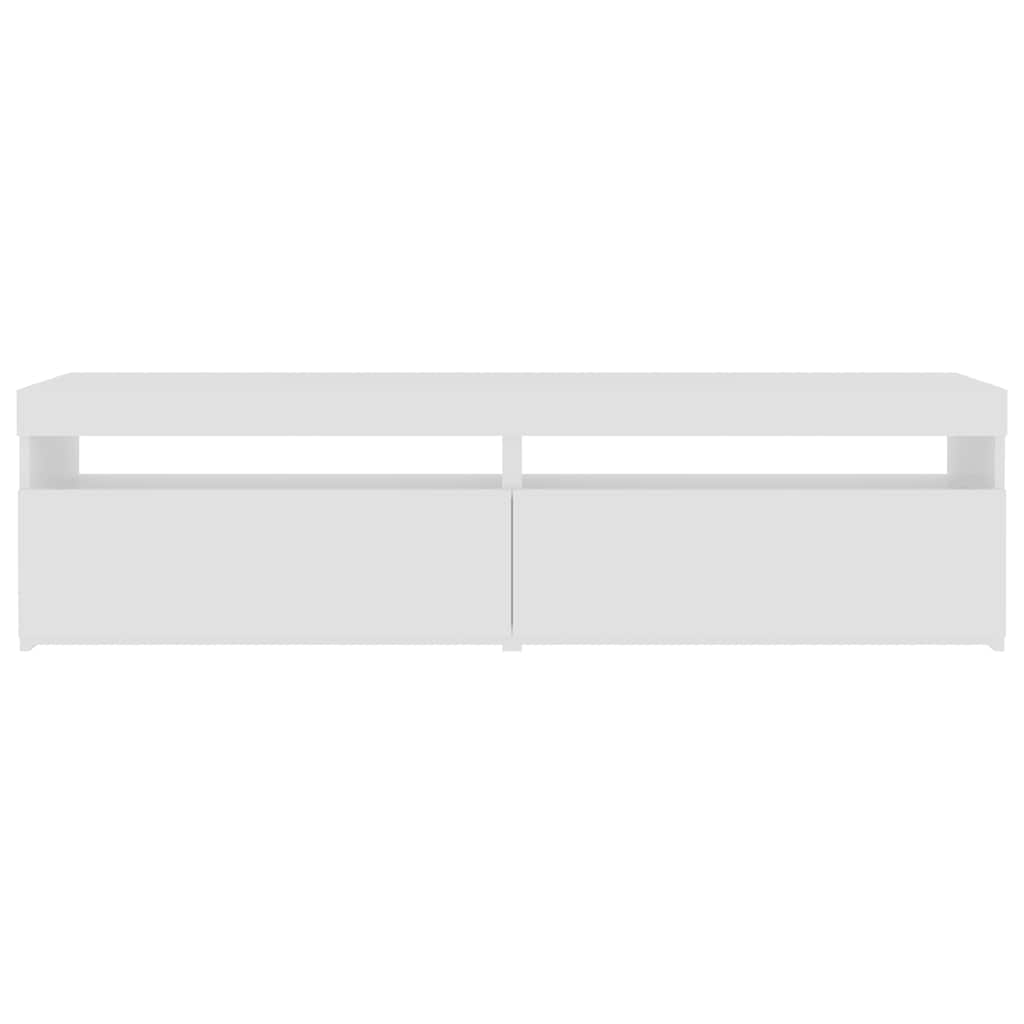 tv-borde 2 stk. med LED-lys 75x35x40 cm hvid