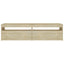 tv-borde 2 stk. med LED-lys 75x35x40 cm sonoma-eg