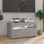 tv-bord med LED-lys 75x35x40 cm betongrå