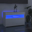 tv-bord med LED-lys 60x35x40 cm hvid