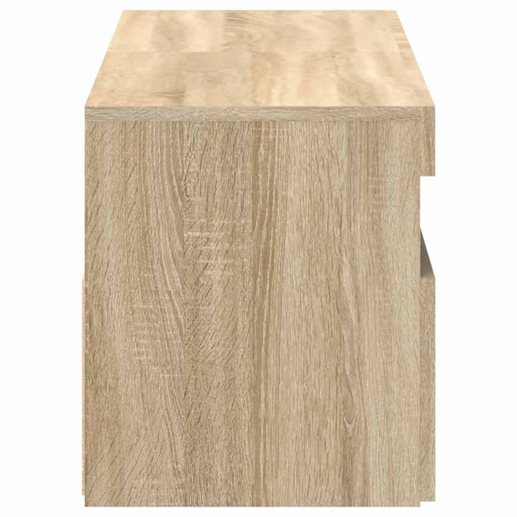 tv-borde med LED-lys 2 stk. 60x35x40 cm sonoma-eg