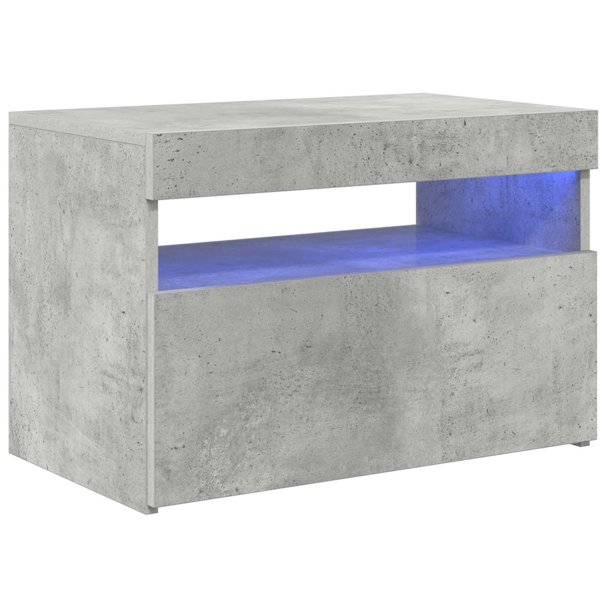 tv-borde med LED-lys 2 stk. 60x35x40 cm betongrå