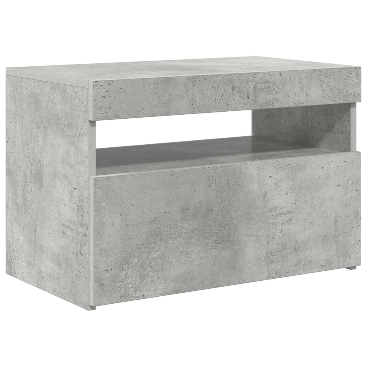 tv-borde med LED-lys 2 stk. 60x35x40 cm betongrå