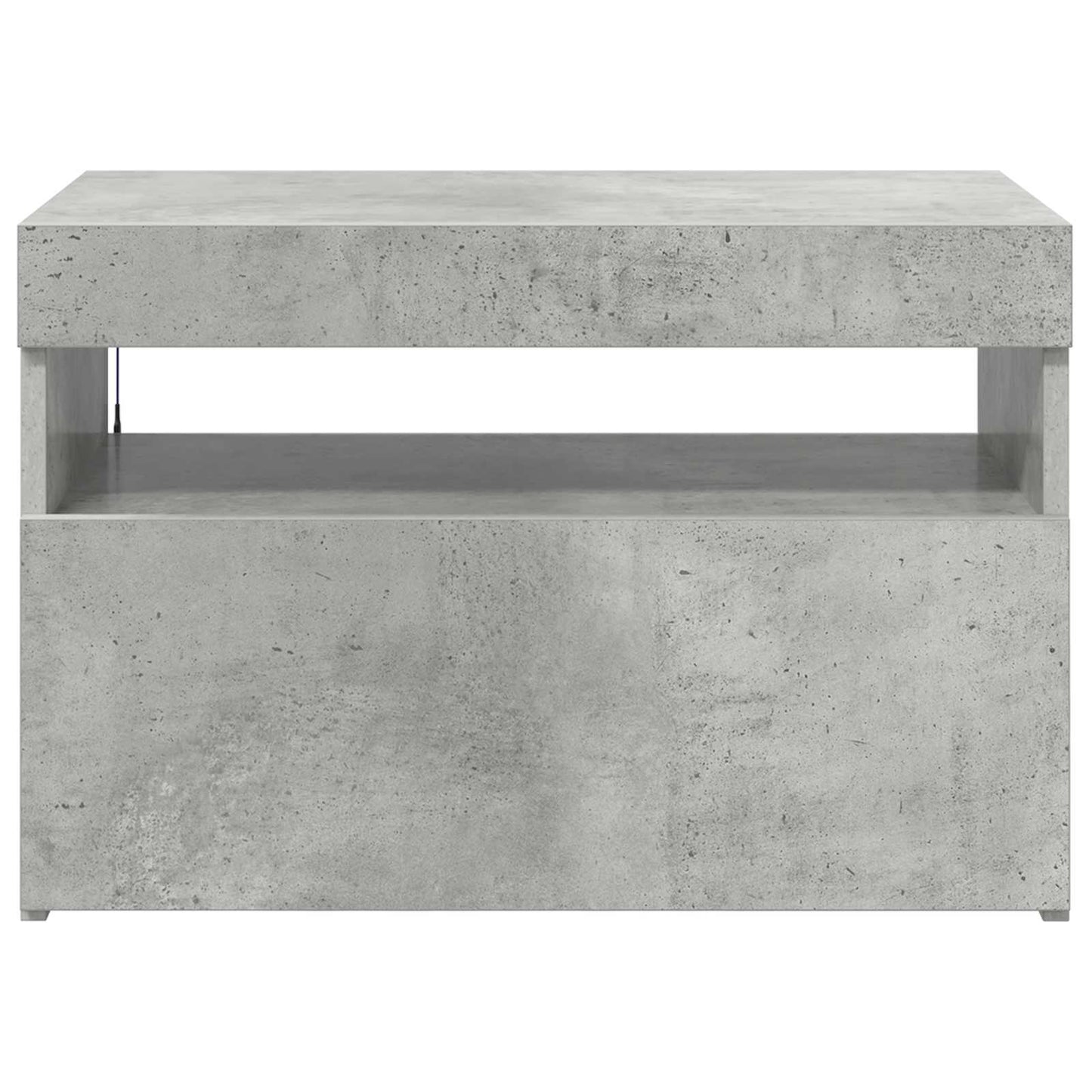 tv-borde med LED-lys 2 stk. 60x35x40 cm betongrå