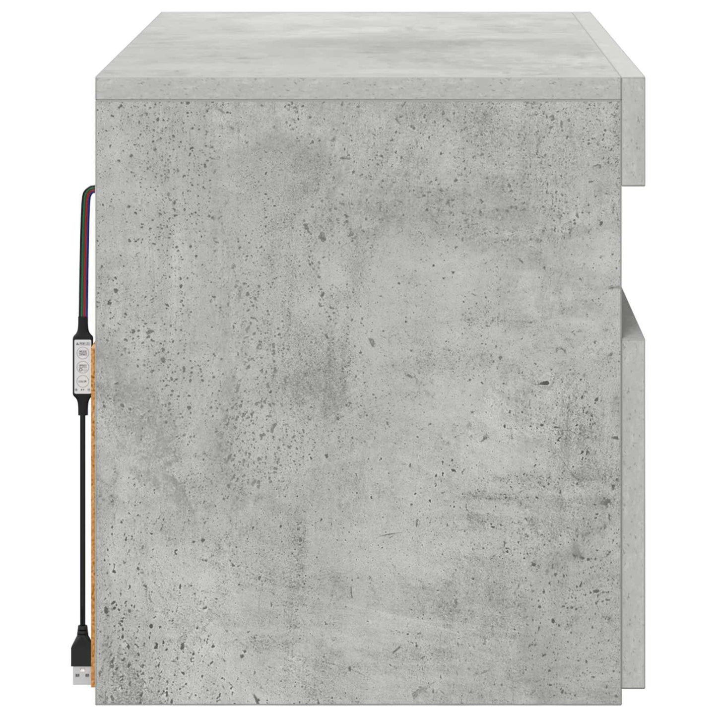 tv-borde med LED-lys 2 stk. 60x35x40 cm betongrå