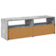 tv-borde med LED-lys 2 stk. 60x35x40 cm betongrå