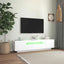 tv-skab med LED-lys 160x35x40 cm hvid