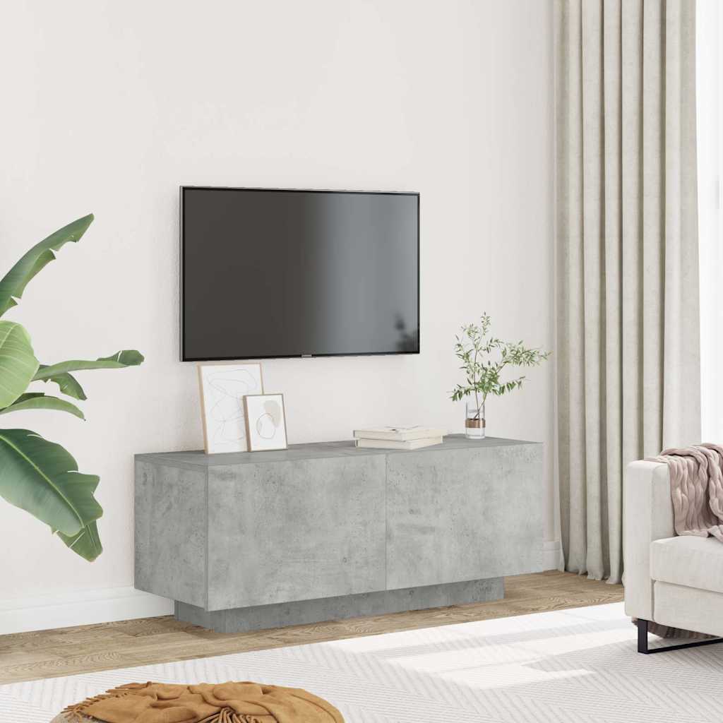 tv-bord 100x35x40 cm konstrueret træ betongrå
