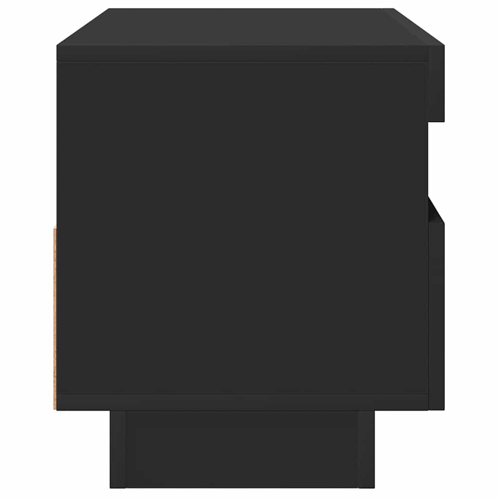tv-bord med LED-lys 80x35x40 cm sort