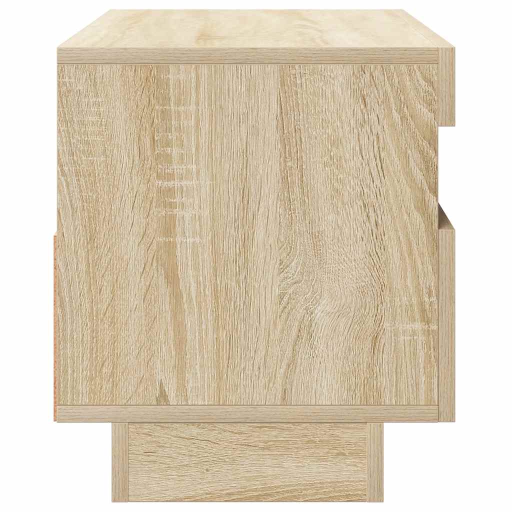 tv-bord med LED-lys 80x35x40 cm sonoma-eg
