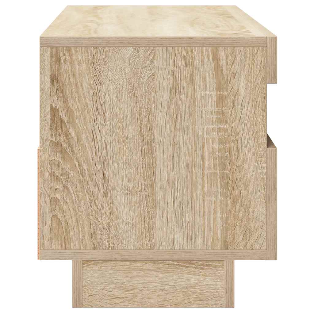 tv-bord med LED-lys 100x35x40 cm sonoma-eg