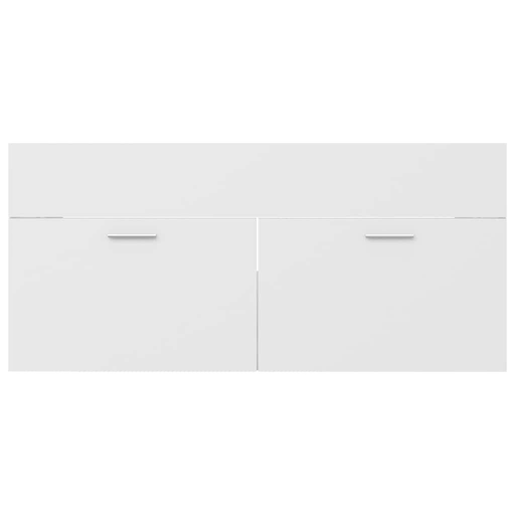 skab til håndvask 100x38,5x46 cm konstrueret træ hvid