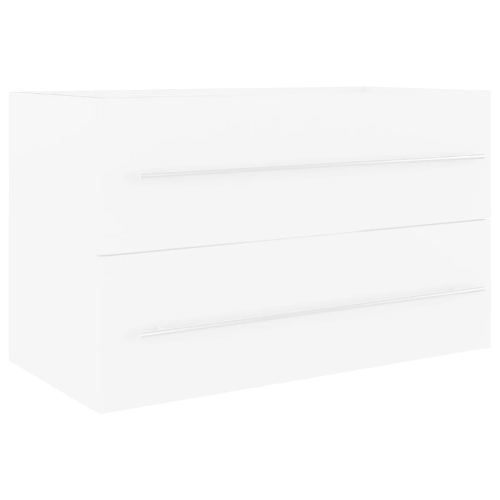 skab til håndvask 80x38,5x48 cm konstrueret træ hvid