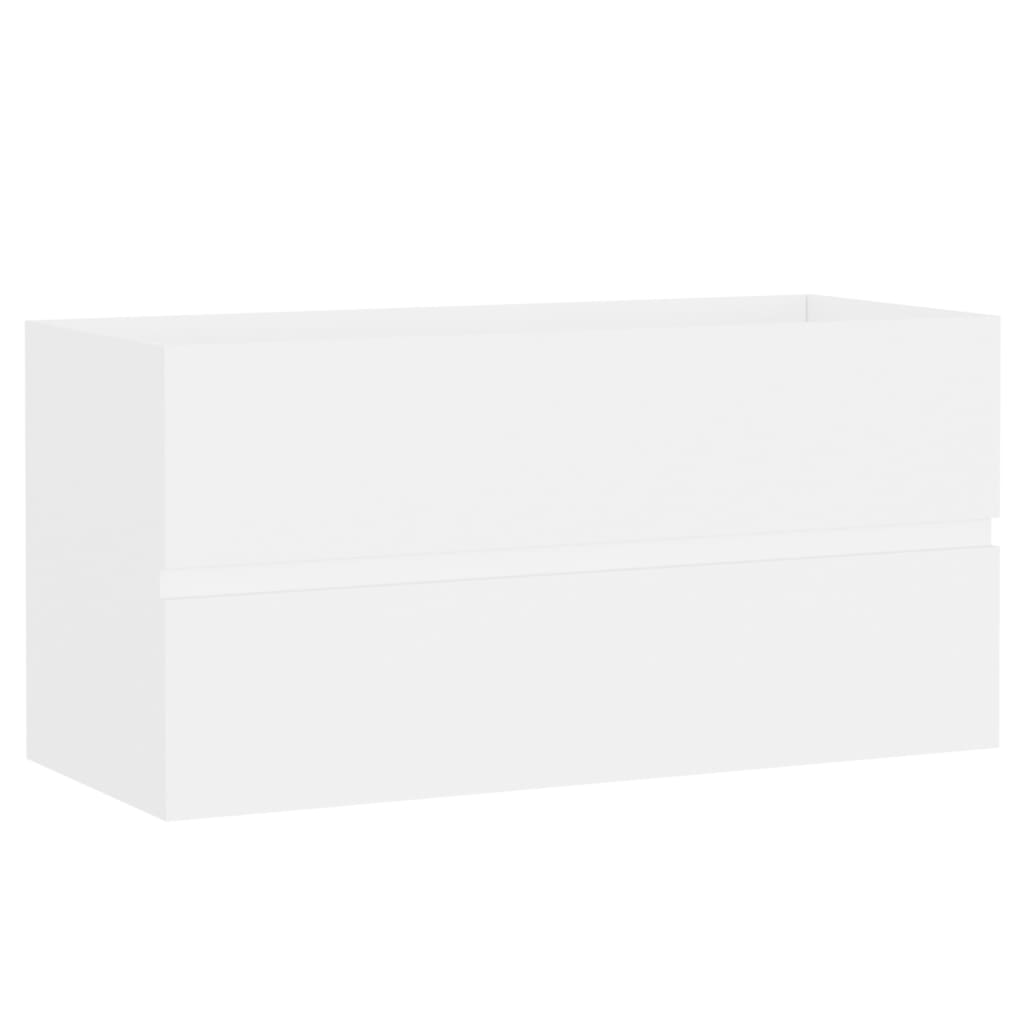 skab til håndvask 90x38,5x45 cm konstrueret træ hvid