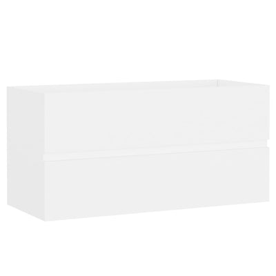 skab til håndvask 90x38,5x45 cm konstrueret træ hvid