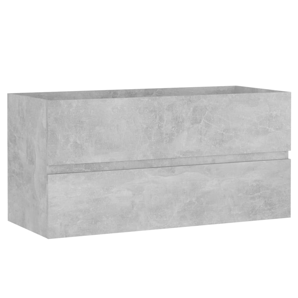 skab til håndvask 90x38,5x45 cm konstrueret træ betongrå