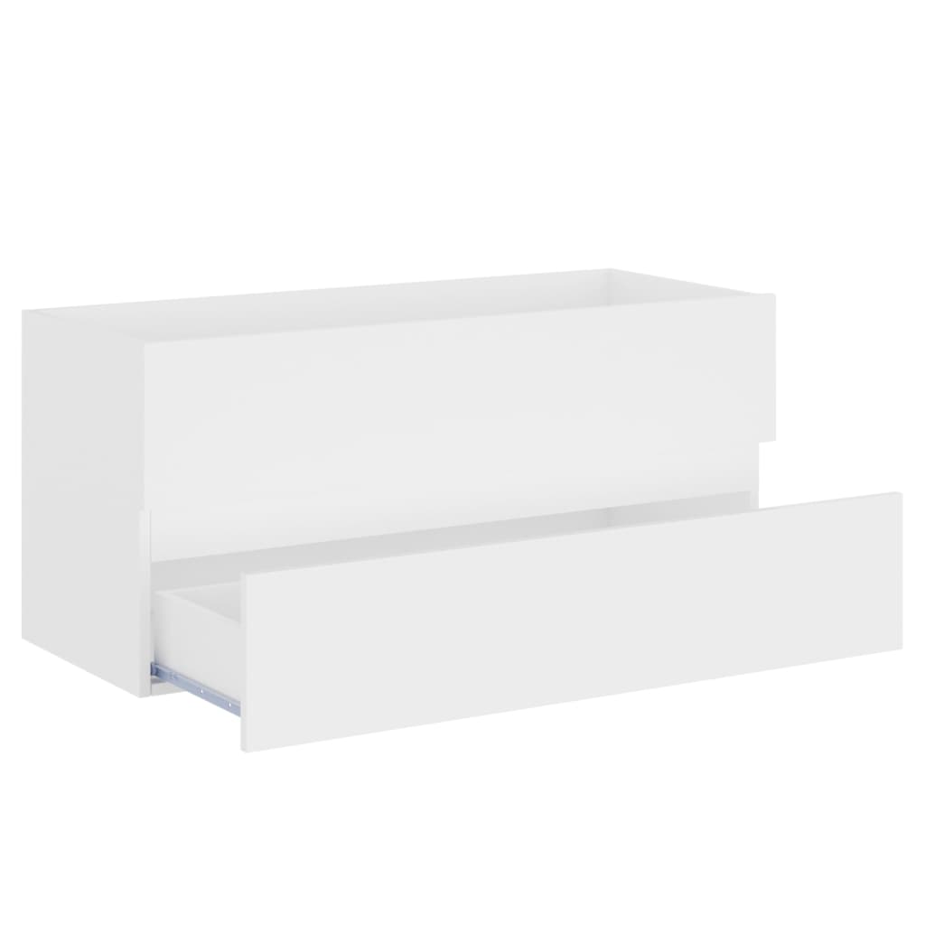 skab til håndvask 100x38,5x45 cm konstrueret træ hvid