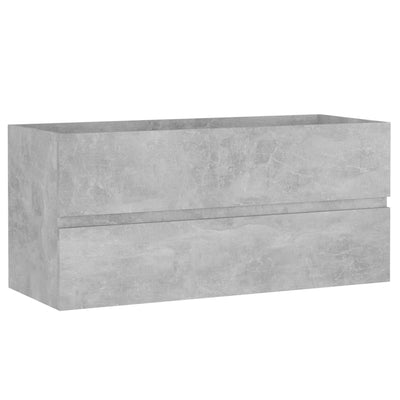 skab til håndvask 100x38,5x45 cm konstrueret træ betongrå