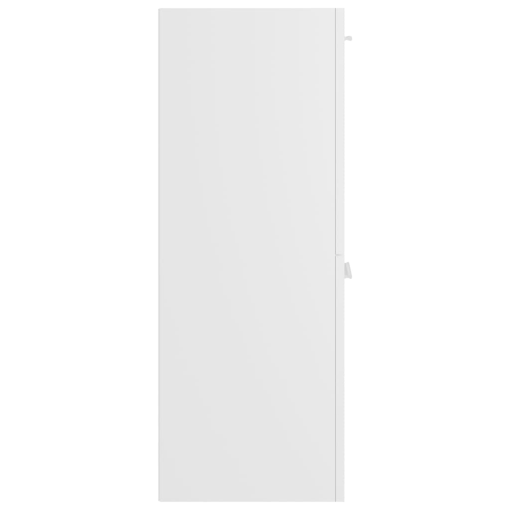 badeværelsesskab 30x30x80 cm konstrueret træ hvid