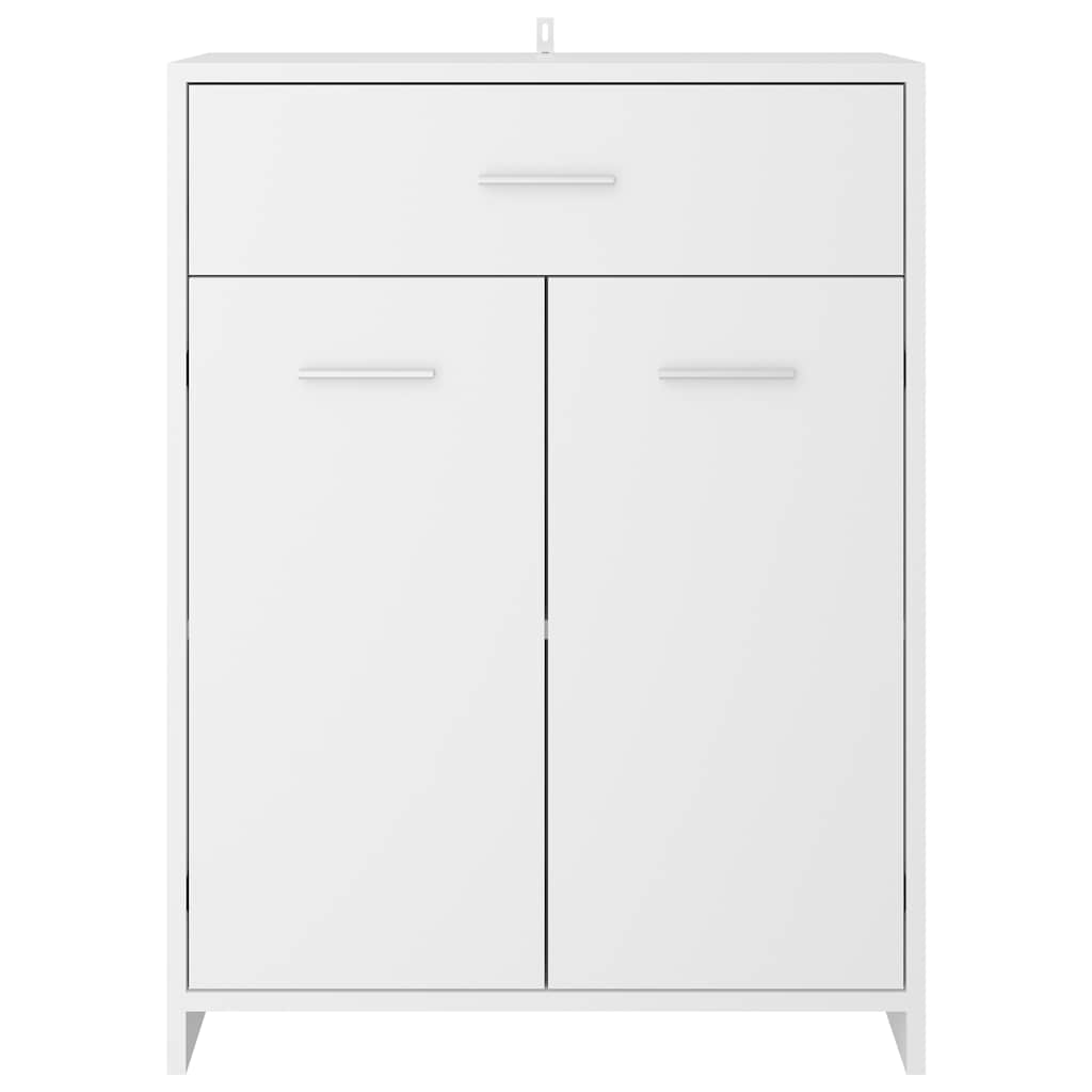 badeværelsesskab 60x33x80 cm konstrueret træ hvid