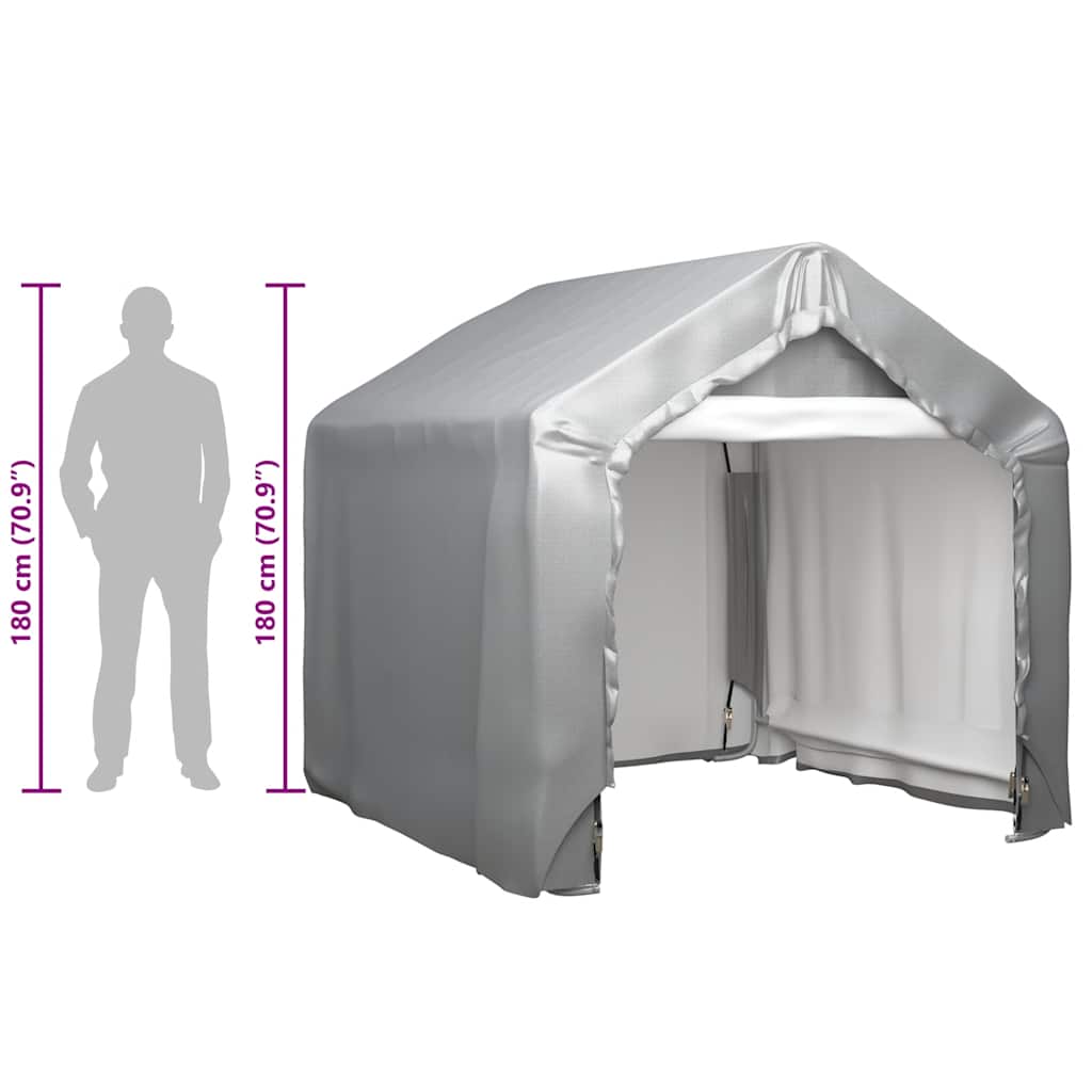 opbevaringstelt 180x180 cm galvaniseret stål grå