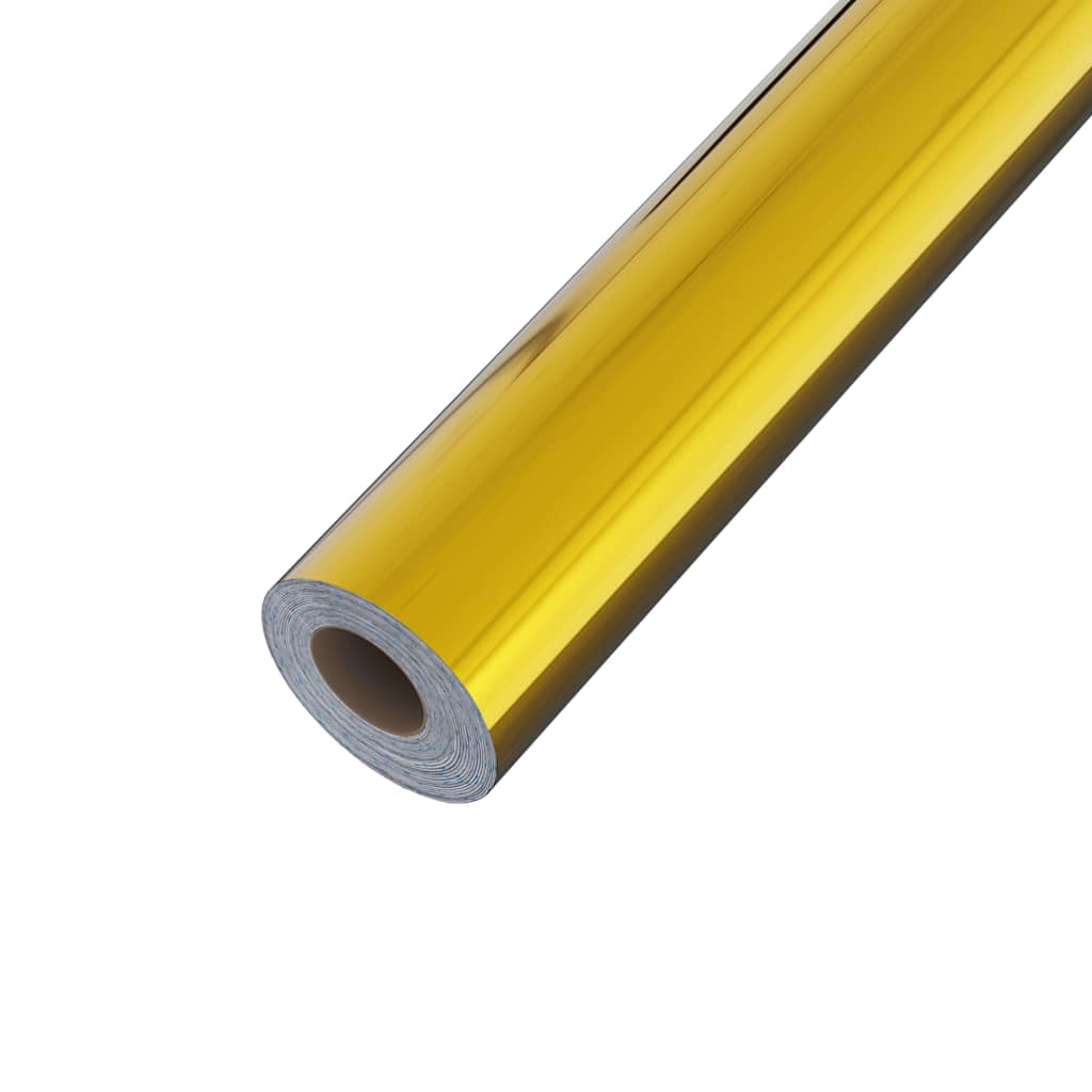 selvklæbende folie til møbler 500x90 cm PVC gylden højglans