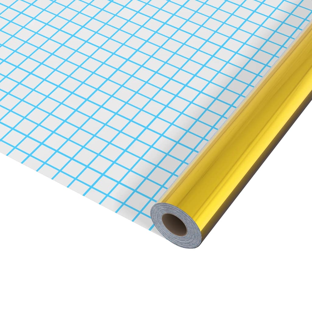 selvklæbende folie til møbler 500x90 cm PVC gylden højglans