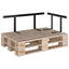 ryglæn til pallesofa 110 cm jern sort