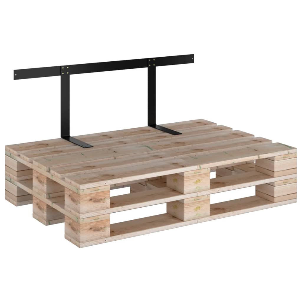 ryglæn til pallesofa 110 cm jern sort