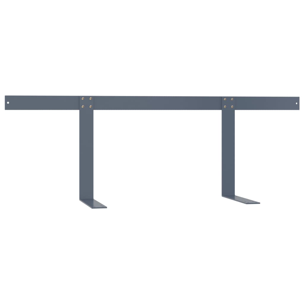 ryglæn til pallesofa 110 cm jern lysegrå