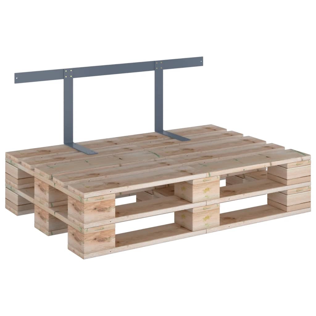 ryglæn til pallesofa 110 cm jern lysegrå
