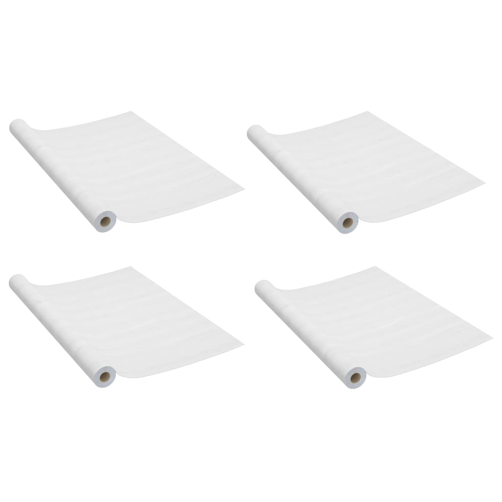 selvklæbende dørfolie 4 stk. 210x90 cm PVC hvidt træ