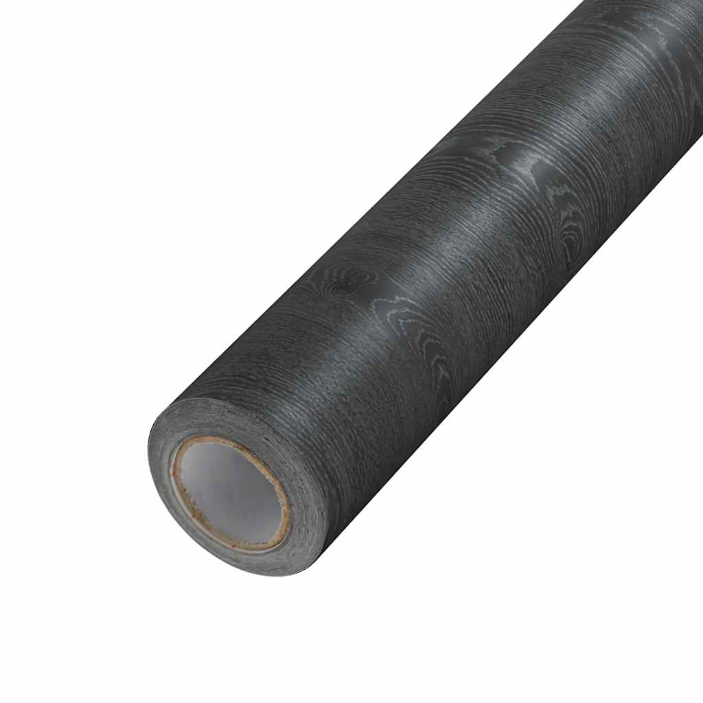 selvklæbende folie til møbler 2 stk. 500x90 cm PVC mørkt træ