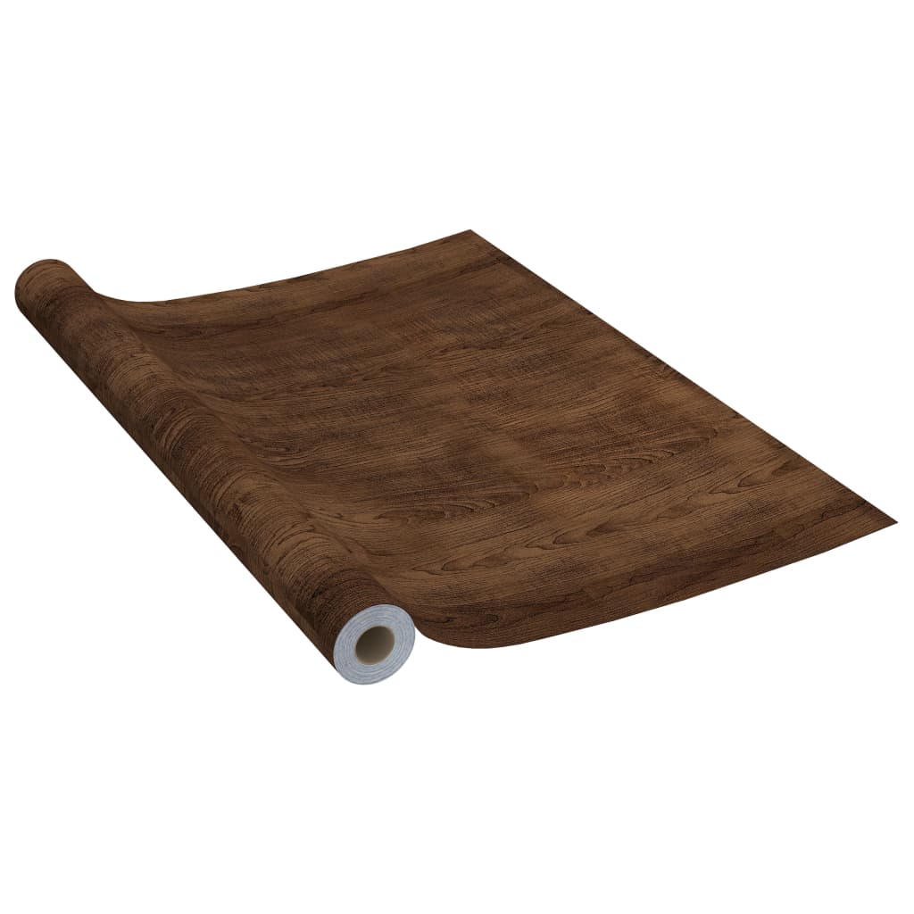 selvklæbende møbelfolie 2 stk. 500x90 cm PVC mørkt egetræ