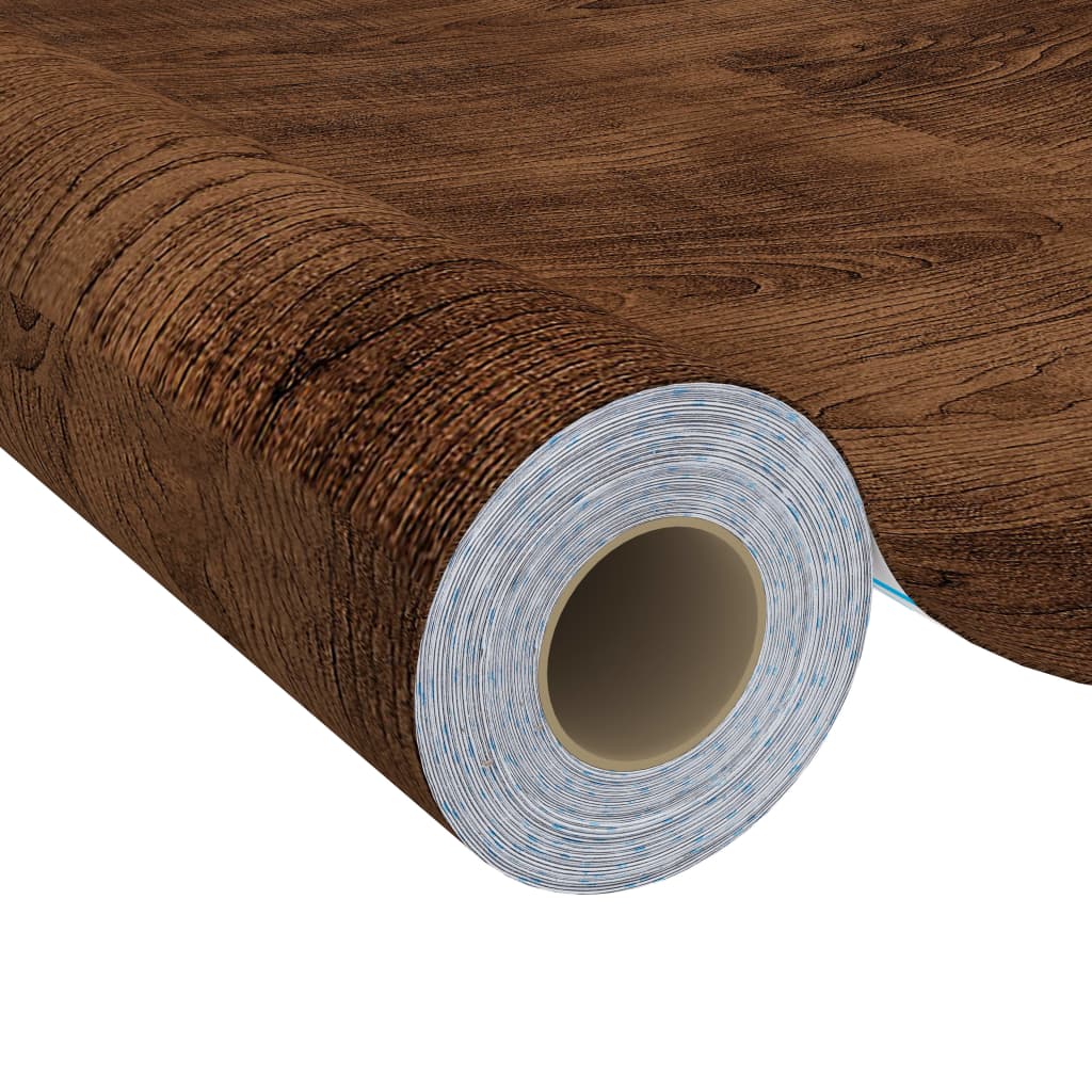selvklæbende møbelfolie 2 stk. 500x90 cm PVC mørkt egetræ