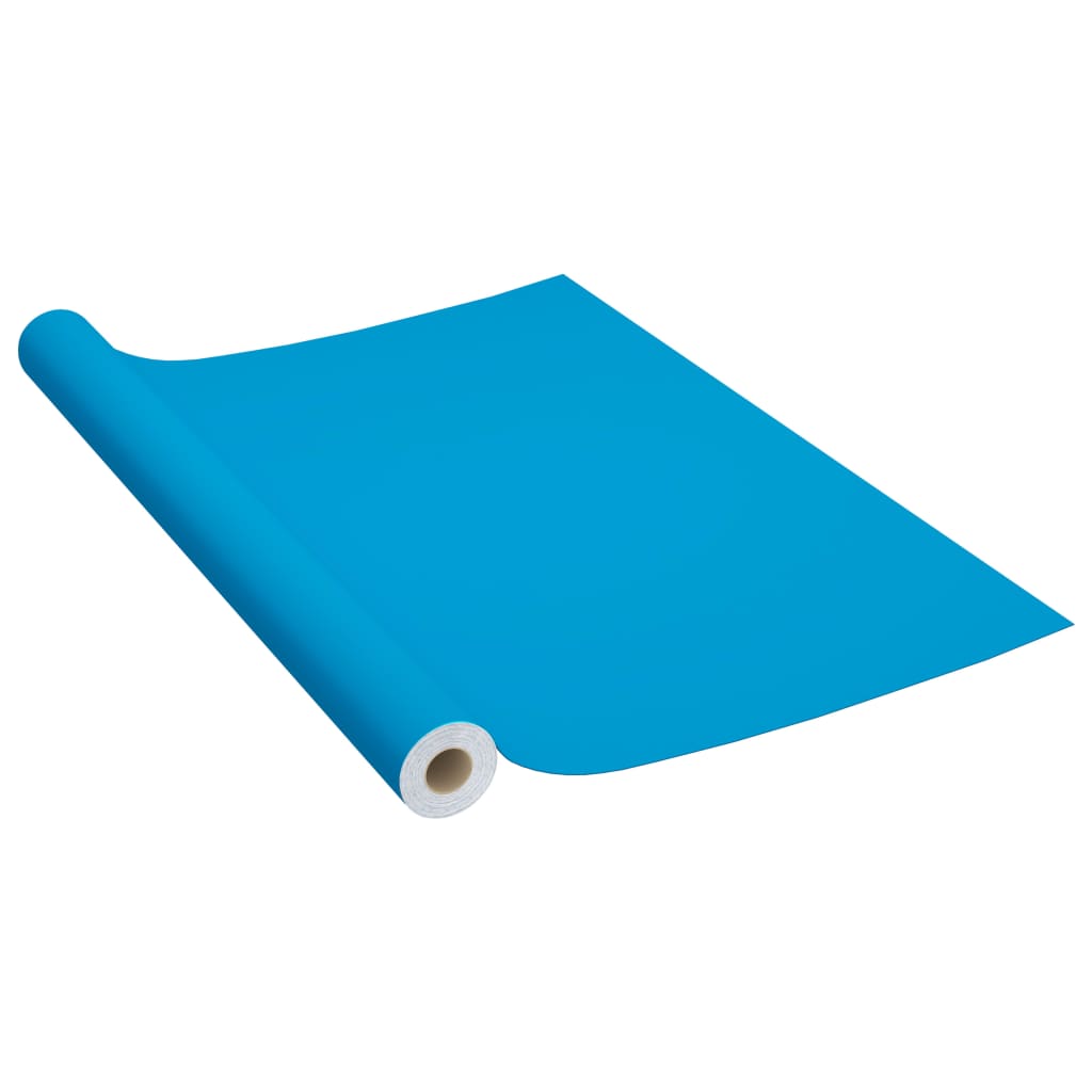 selvklæbende møbelfolie 2 stk. 500x90 cm PVC azurblå