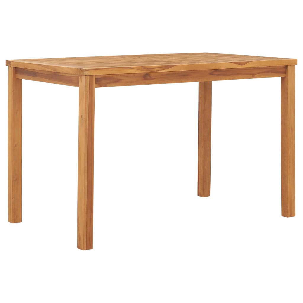 5-delt havespisesæt 120x70 cm massivt teaktræ
