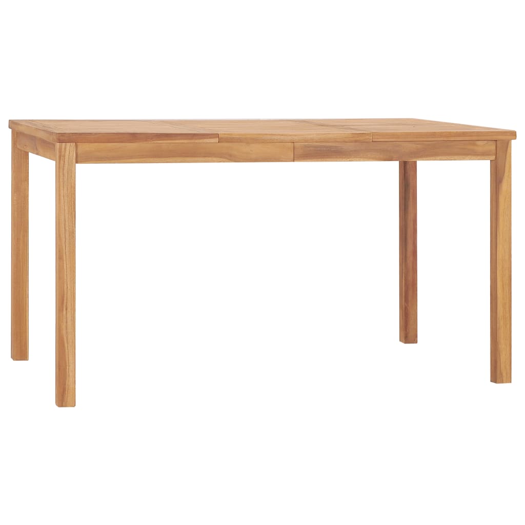 5-delt havespisesæt 140x80 cm massivt teaktræ