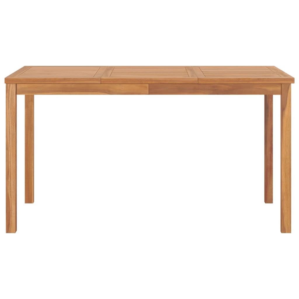 5-delt havespisesæt 140x80 cm massivt teaktræ