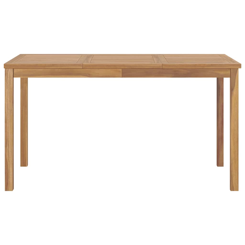 7-delt havespisesæt 140x80 cm massivt teaktræ