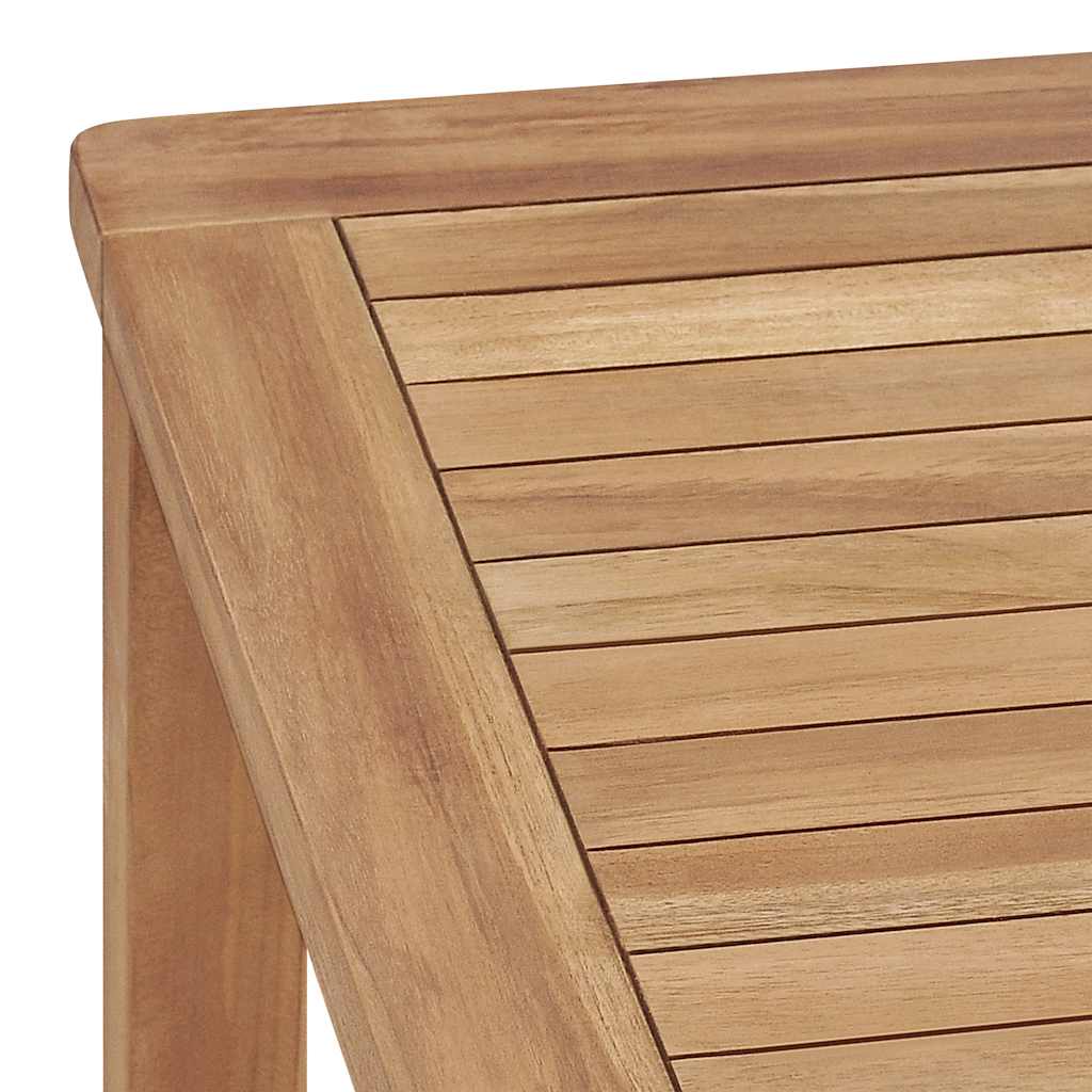 7-delt havespisesæt 140x80 cm massivt teaktræ