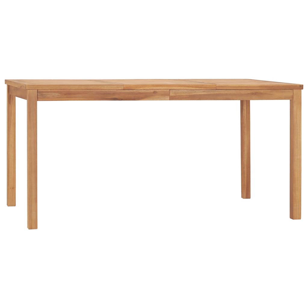 7-delt havespisesæt 160x80 cm massivt teaktræ
