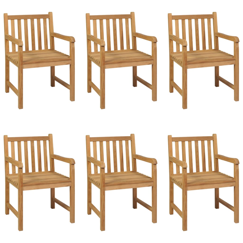 7-delt havespisesæt 180x90 cm massivt teaktræ