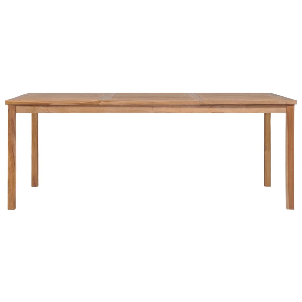 7-delt havespisesæt 200x100 cm massivt teaktræ