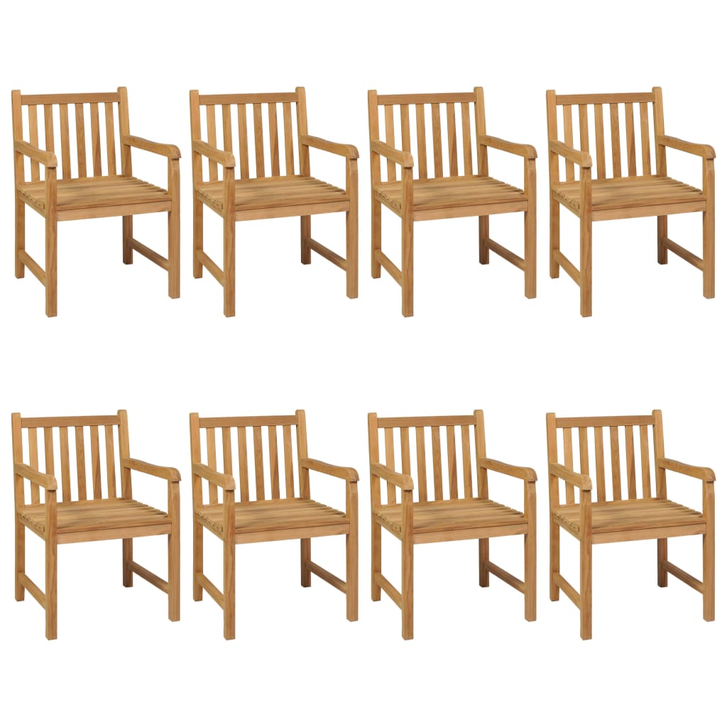 9-delt havespisesæt 200x100 cm massivt teaktræ